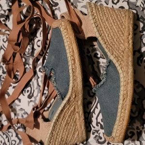 Denim Wedges